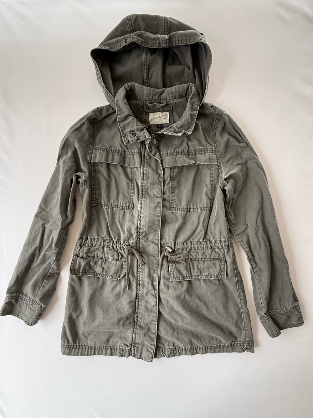 Universal Thread Olive Hooded Utility Jacket Small